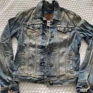A&F Distressed Jean Jacket